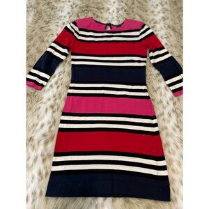 French Connection Striped mini A-Style Dress  Sz 2 Cottagecore Academia Corpcore